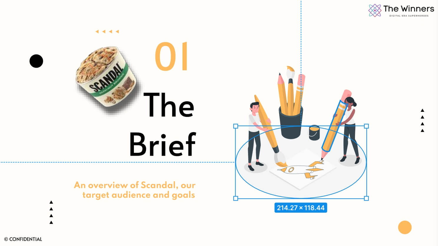 Designer working on precise visual elements